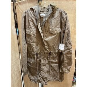 Liz Claiborne Women's‎ Khaki Fur Hood Parka Jacket L